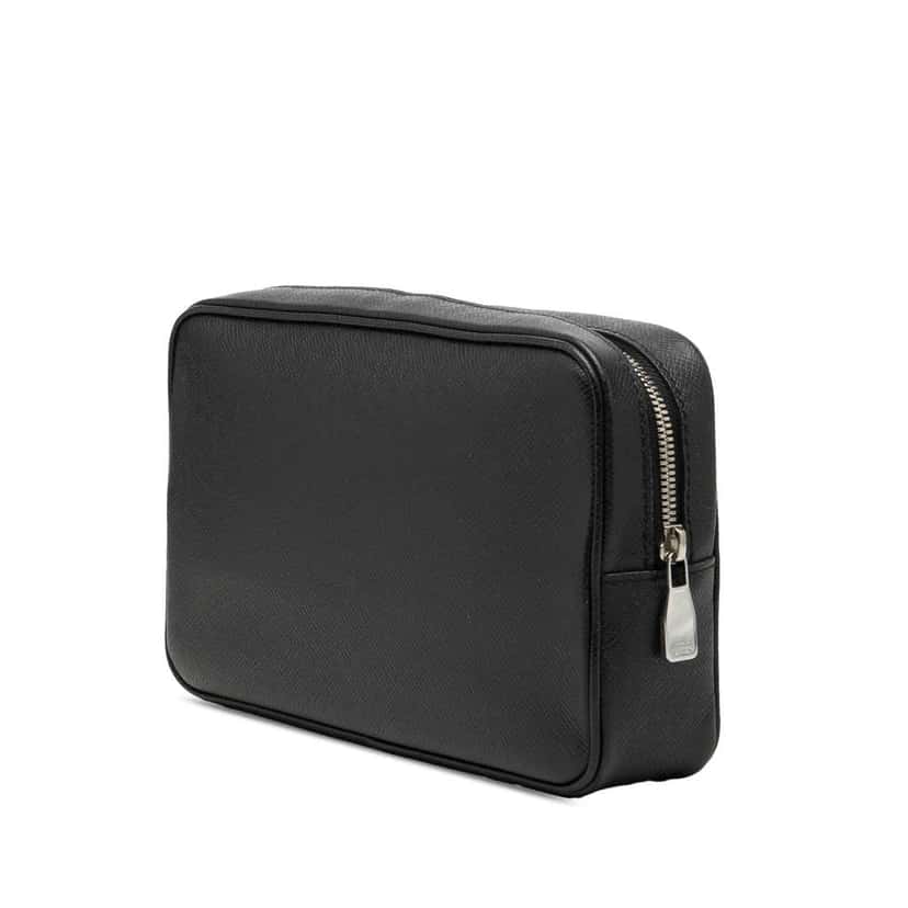 Louis Vuitton Taiga Pochette Kasai Black Leather Very good condition - Back View