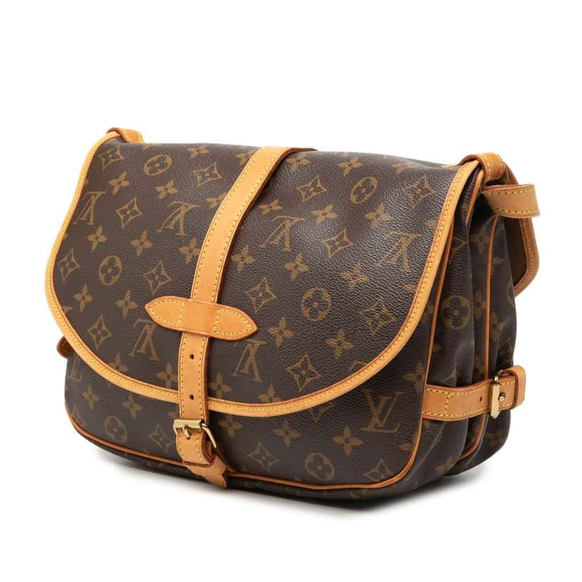 Louis Vuitton Monogram Saumur 30 Brown Good condition - Back View
