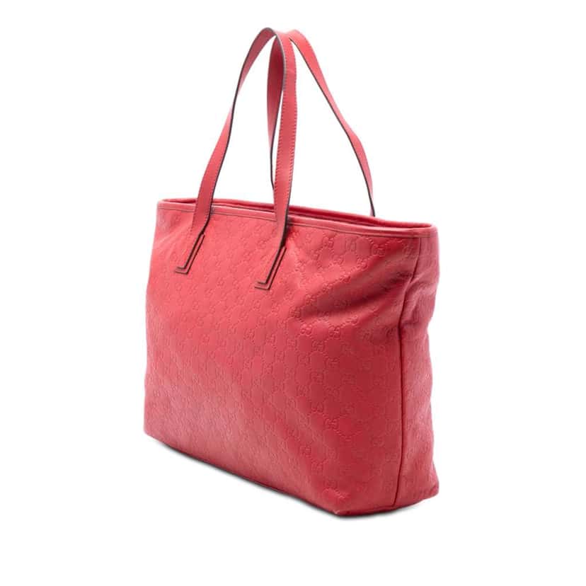 Gucci Large Guccissima Tote Red Leather Very good condition - Back View