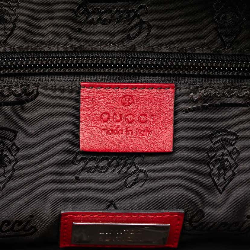 Gucci Large Guccissima Tote Red Leather Very good condition - Box View