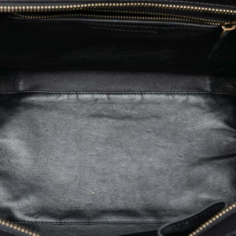 Celine Mini Bicolor Canvas and Leather Luggage Tote Brown Canvas Very good condition - Model View