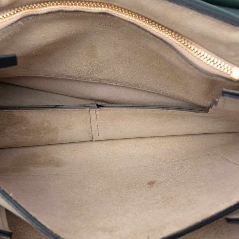 Chloé Medium Calfskin and Suede Faye Crossbody Green Leather Very good condition - Model View