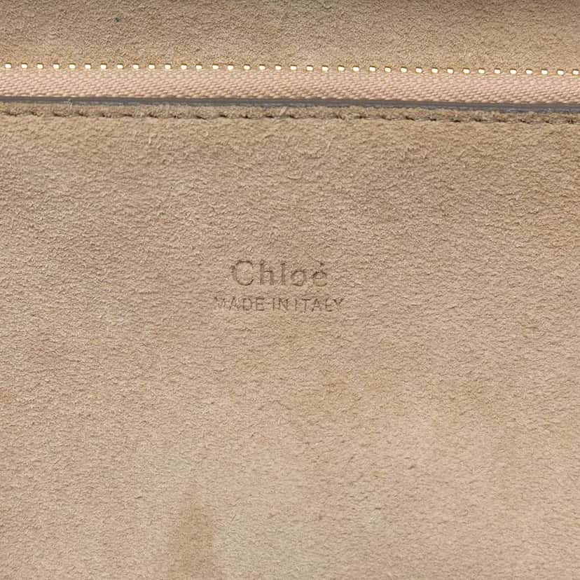 Chloé Medium Calfskin and Suede Faye Crossbody Green Leather Very good condition - Box View