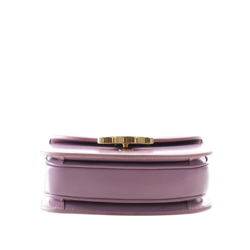 Celine Mini Shiny Calfskin Besace Clea Satchel Pink Leather Very good condition - Inside View