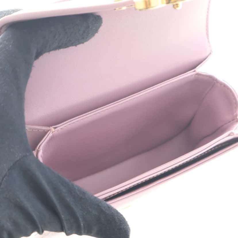 Celine Mini Shiny Calfskin Besace Clea Satchel Pink Leather Very good condition - Model View