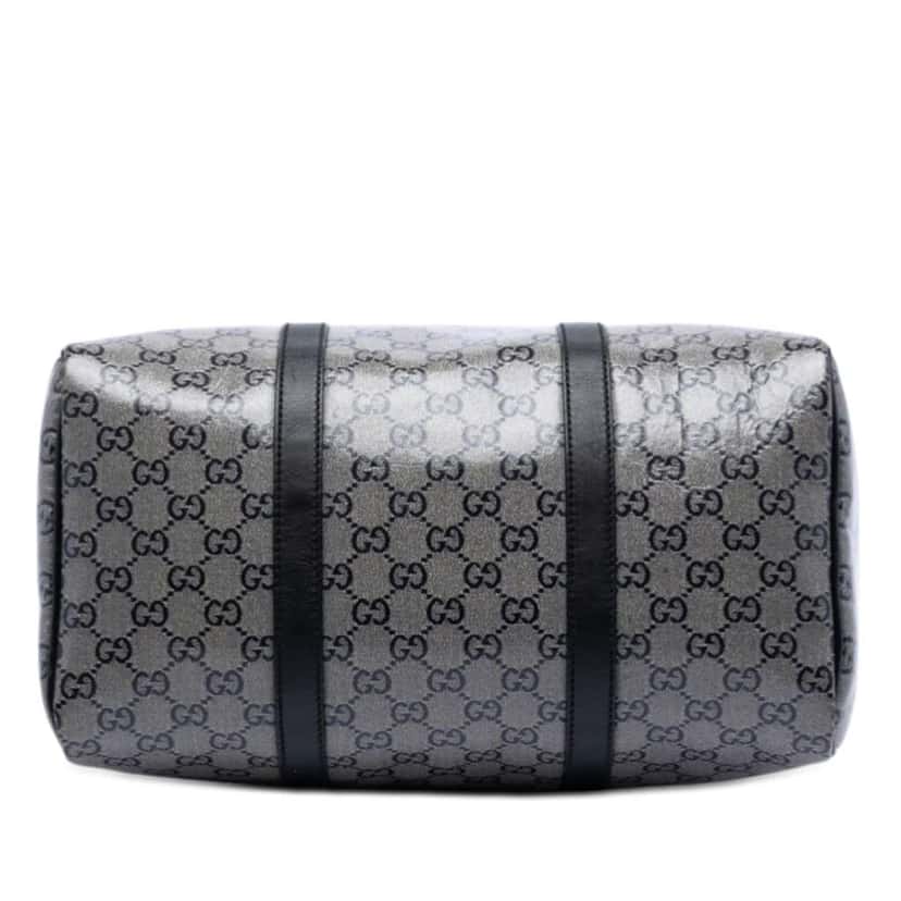 Gucci Medium GG Crystal Joy Boston Bag Grey Canvas Very good condition - Inside View