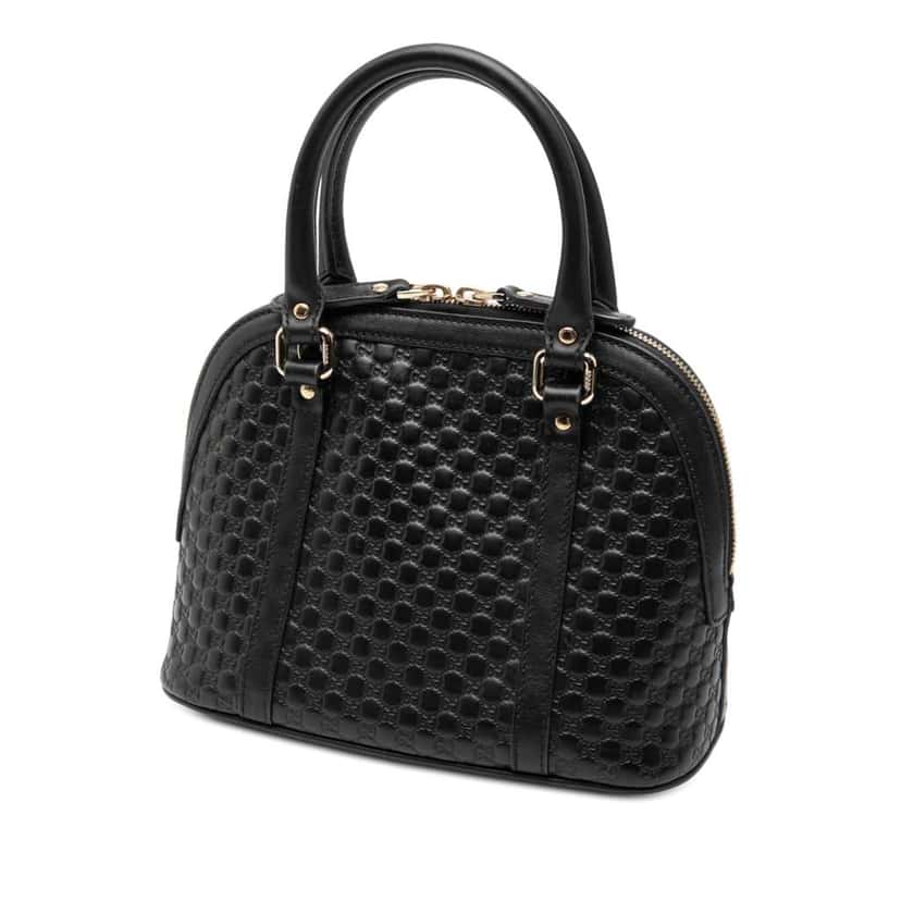 Gucci Mini Microguccissima Dome Satchel Black Leather Very good condition - Back View