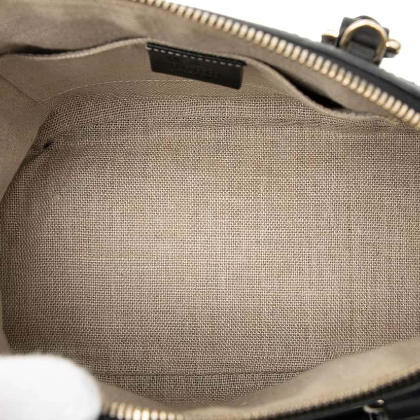 Gucci Mini Microguccissima Dome Satchel Black Leather Very good condition - Model View