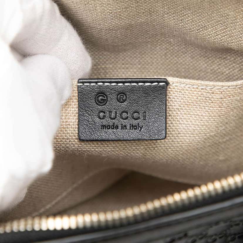 Gucci Mini Microguccissima Dome Satchel Black Leather Very good condition - Box View