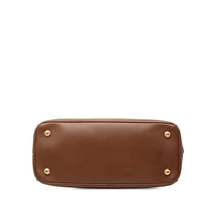Prada Medium Saffiano Lux Galleria Satchel Brown Leather Very good condition - Inside View