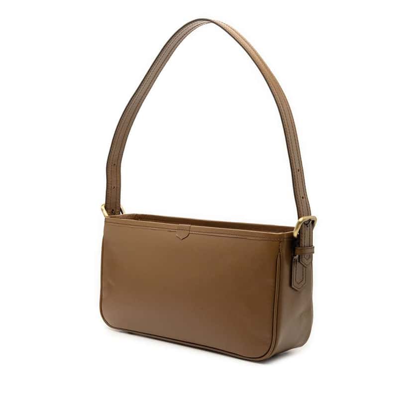 Burberry Leather Front Pocket Shoulder Bag Brown Leather Very good condition - Back View