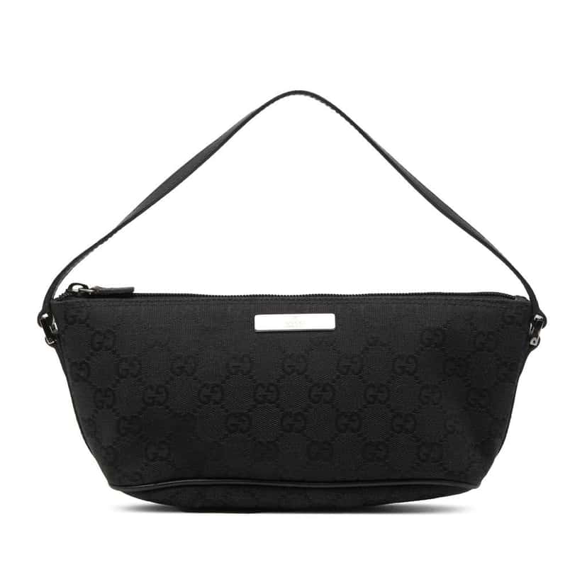 Gucci GG Canvas Boat Black Canvas Very good condition - Front View