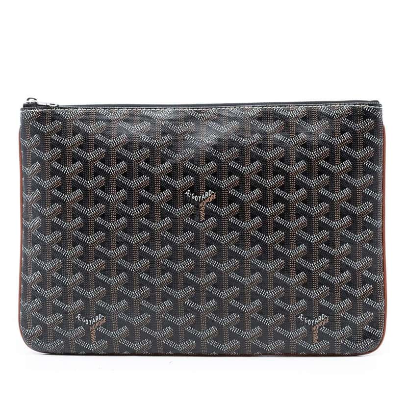 Goyard Goyardine Senat MM Black Canvas Very good condition - Front View