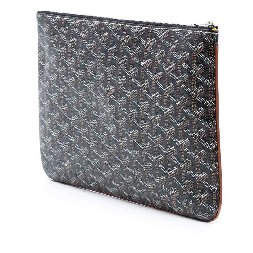 Goyard Goyardine Senat MM Black Canvas Very good condition - Back View