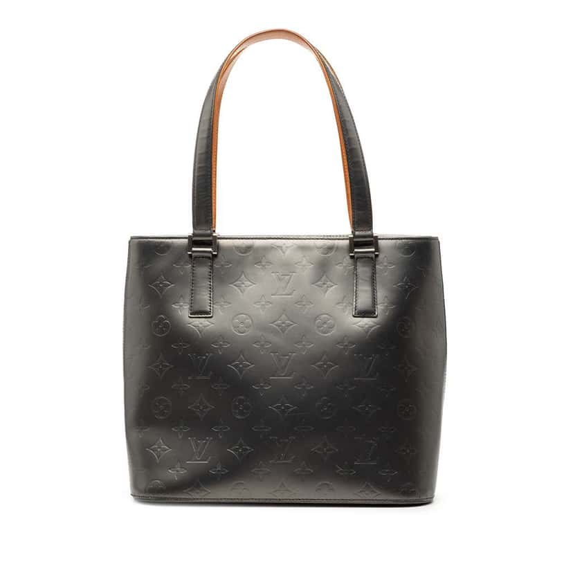 Louis Vuitton Monogram Mat Stockton Grey Leather Very good condition - Front View