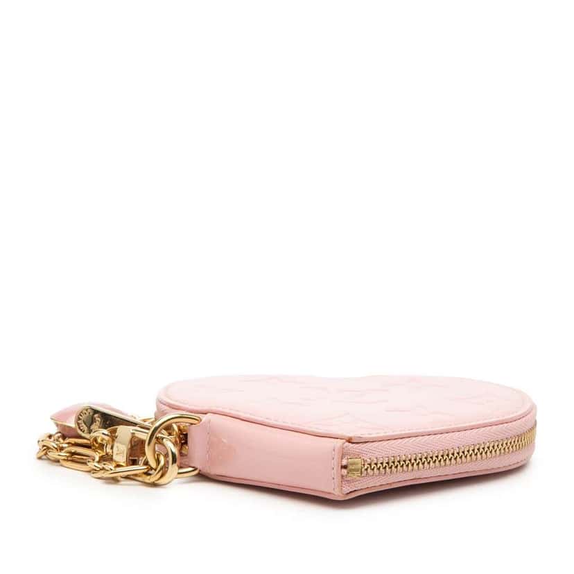 Louis Vuitton Monogram Vernis Heart Coin Purse Pink Leather Very good condition - Inside View
