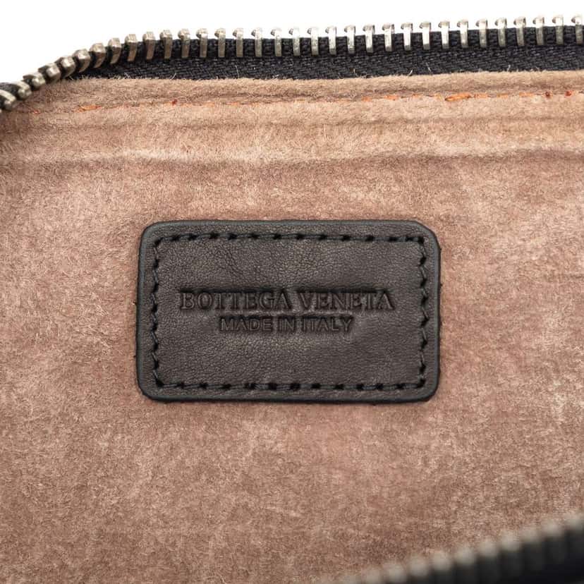 Bottega Veneta Nappa Intrecciato Wristlet Clutch Black Leather Very good condition - Box View