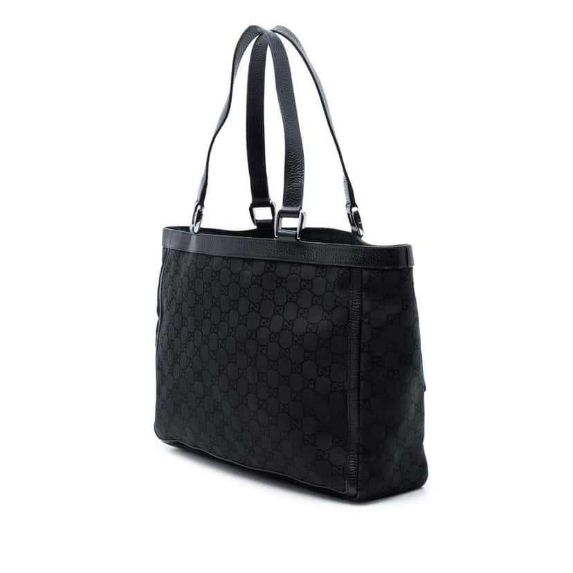 Gucci GG Nylon Abbey D Ring Pocket Tote Black Very good condition - Back View