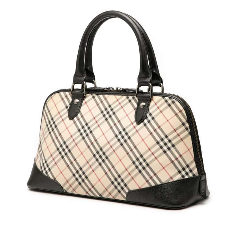 Burberry Nova Check Canvas Handbag Beige Very good condition - Back View