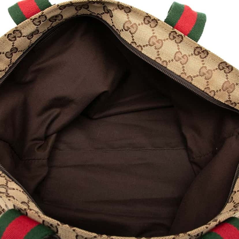 Gucci GG Canvas Web Tote Beige Very good condition - Model View