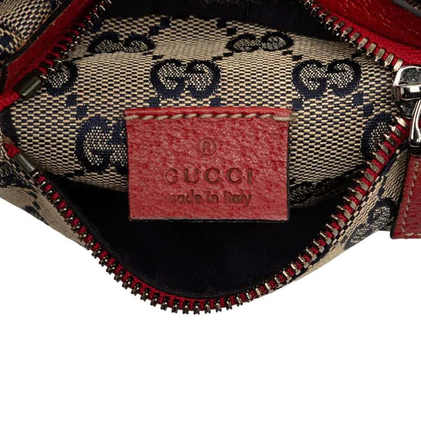 Gucci GG Canvas Web Double Pocket Belt Bag Beige Very good condition - Box View