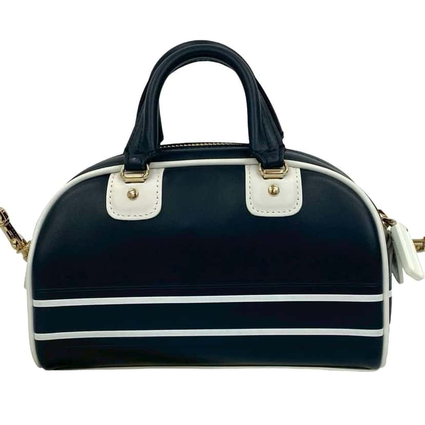 Dior Micro Leather Dior Vibe Zip Bowling Bag Blue Leather Very good condition - Inside View