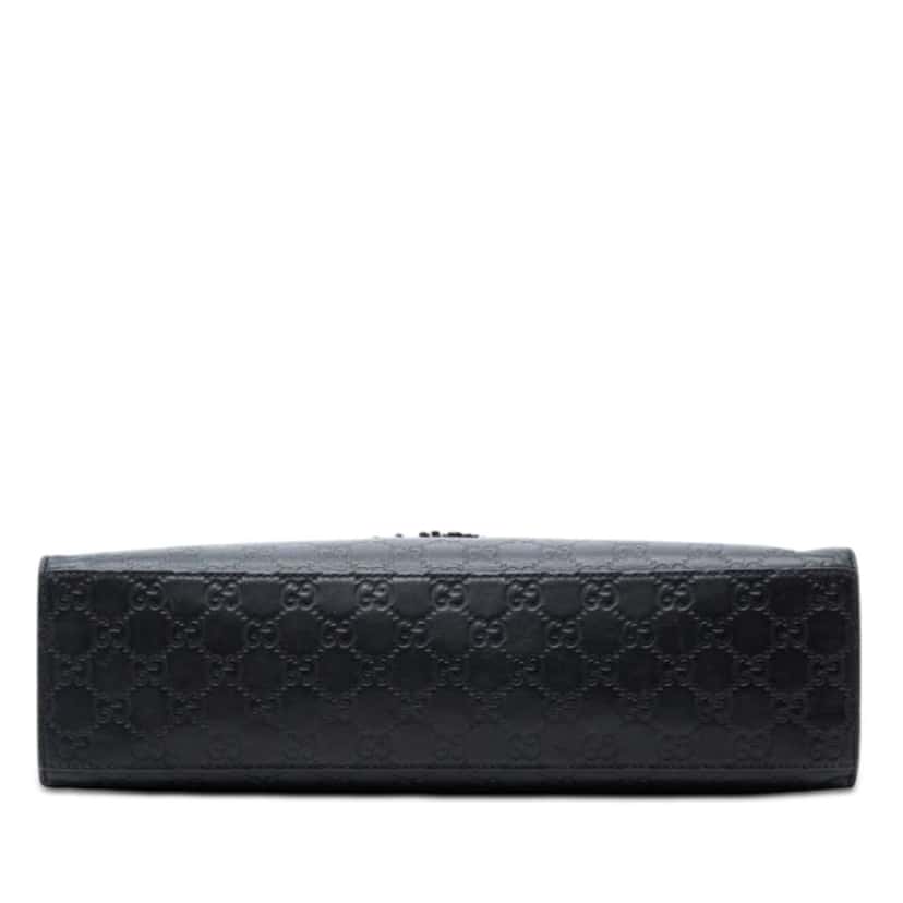 Gucci Large Guccissima Emily Shoulder Bag Black Leather Very good condition - Inside View