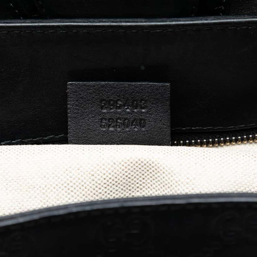 Gucci Large Guccissima Emily Shoulder Bag Black Leather Very good condition - Box View