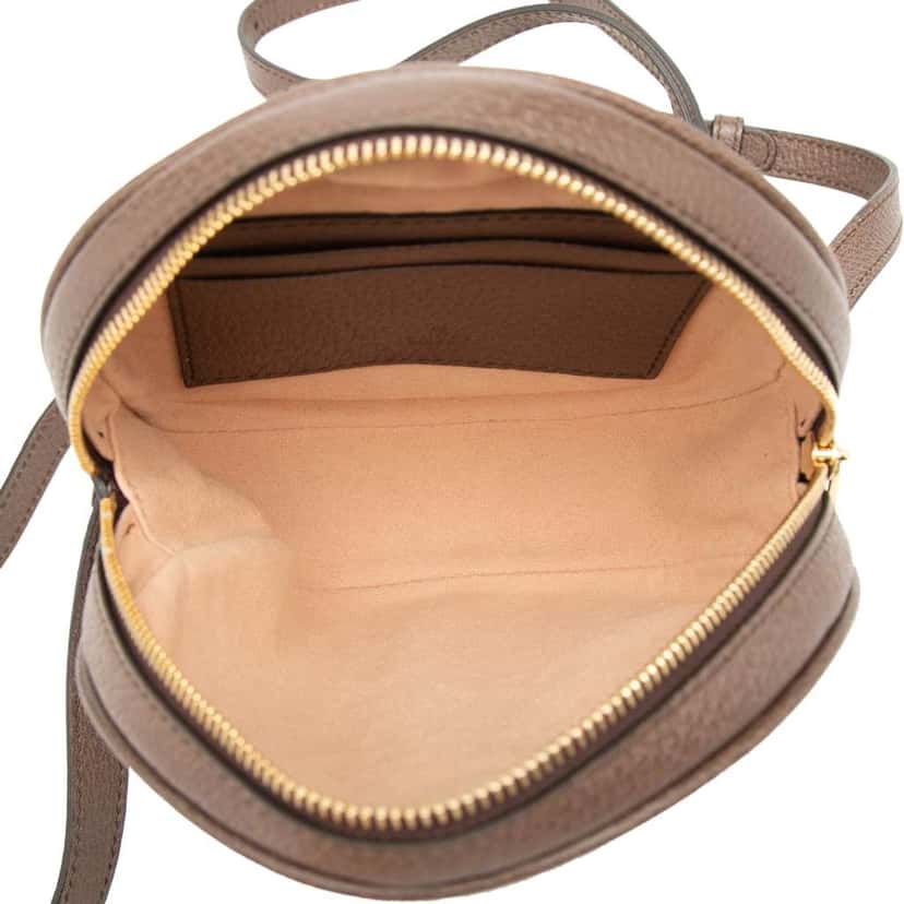 Gucci Mini GG Supreme Web Ophidia Round Backpack Beige Canvas Very good condition - Model View