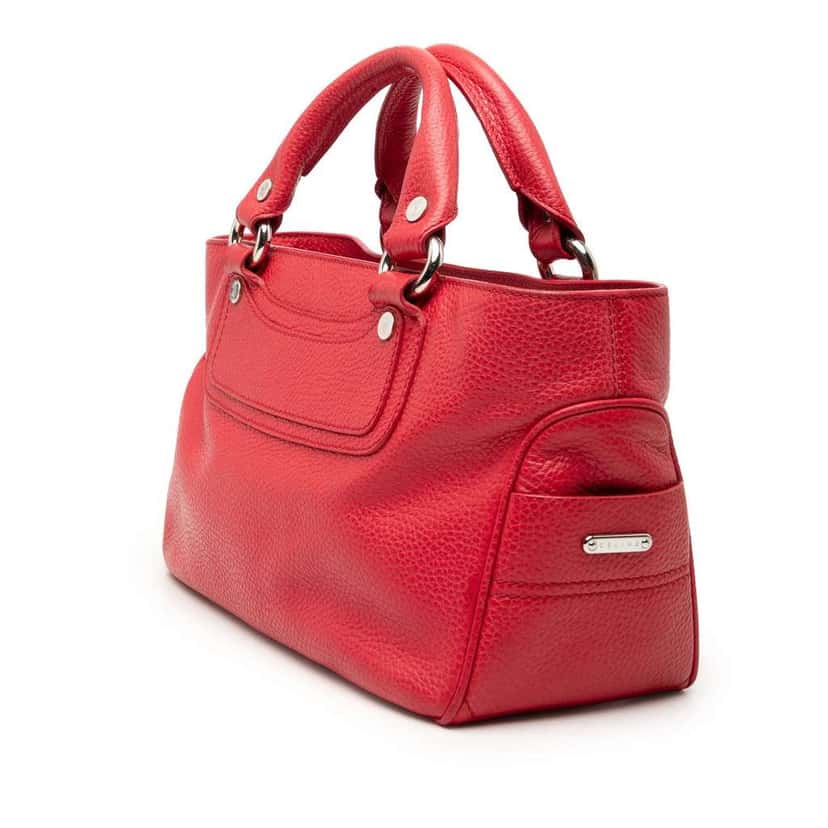 Celine Leather Boogie Handbag Red Leather Very good condition - Back View