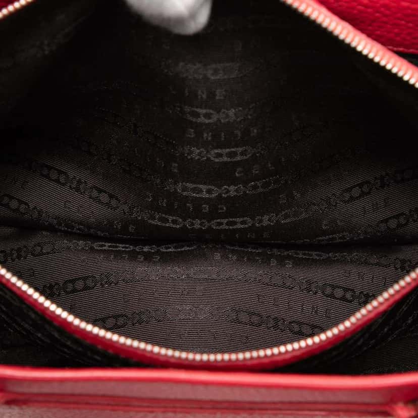 Celine Leather Boogie Handbag Red Leather Very good condition - Model View