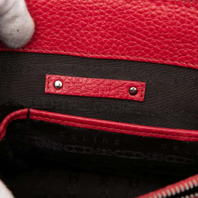 Celine Leather Boogie Handbag Red Leather Very good condition - Box View