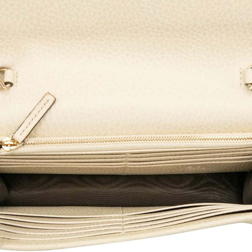 Gucci Interlocking G Dollar Calfskin Wallet on Chain Brown Leather Very good condition - Model View