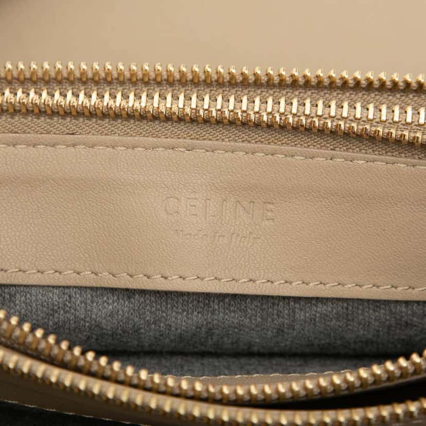 Celine Large Lambskin Trio Crossbody Beige Leather Very good condition - Box View