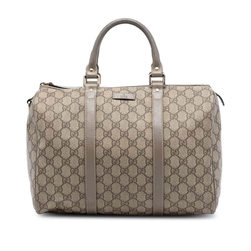 Gucci Medium GG Supreme Joy Boston Bag Beige Canvas Very good condition - Front View