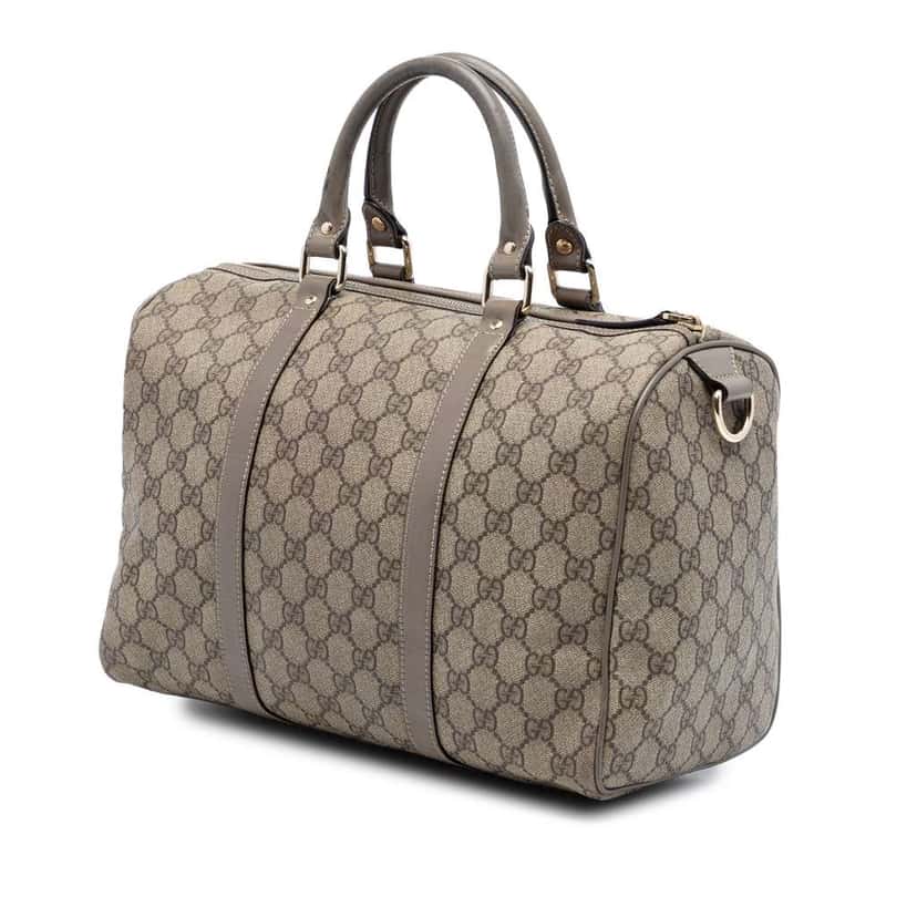 Gucci Medium GG Supreme Joy Boston Bag Beige Canvas Very good condition - Back View