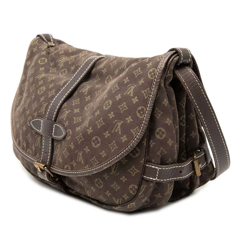 Louis Vuitton Monogram Mini Lin Saumur 30 Brown Canvas Very good condition - Back View