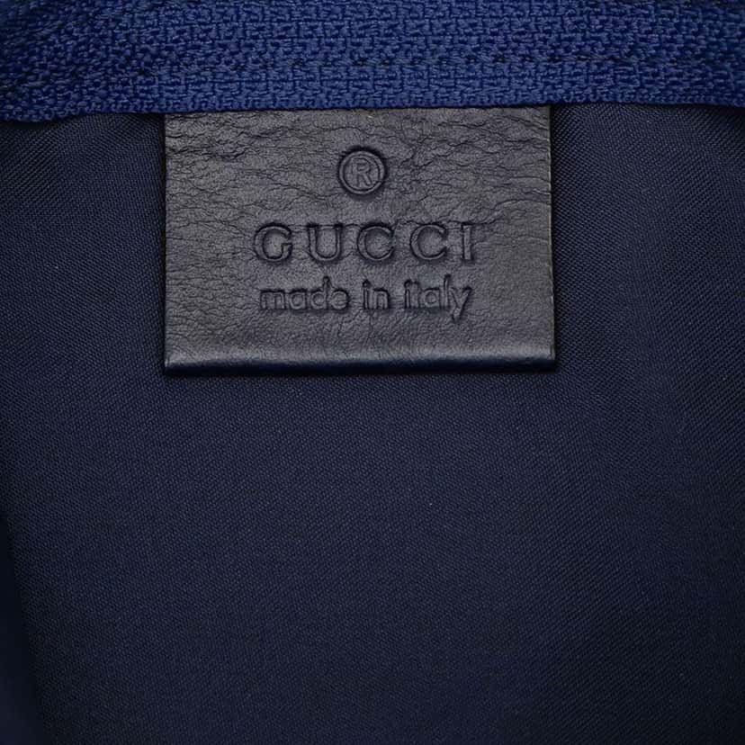 Gucci GG Nylon Pouch Blue Very good condition - Box View