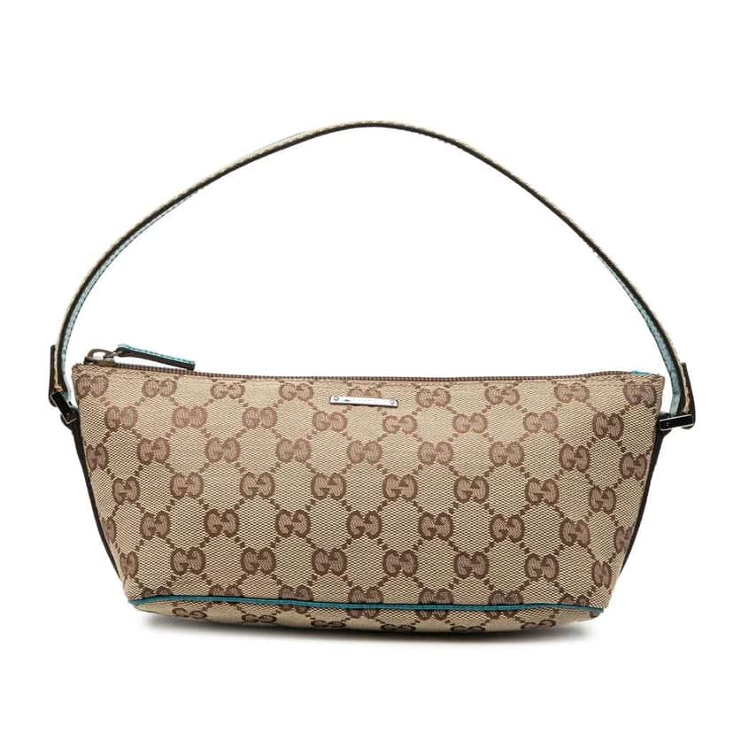 Gucci GG Canvas Web Boat Beige Canvas Very good condition - Front View