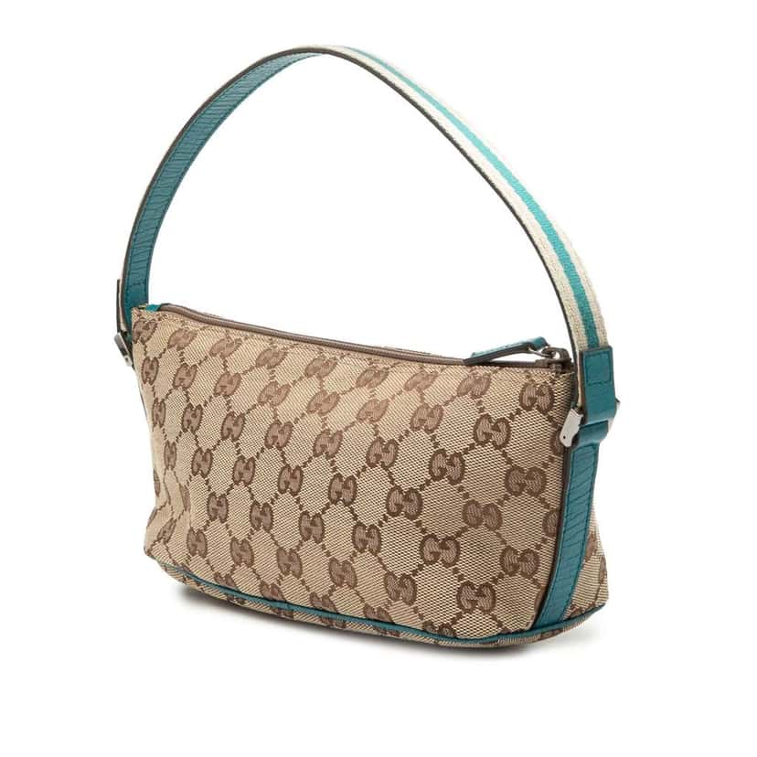 Gucci GG Canvas Web Boat Beige Canvas Very good condition - Back View