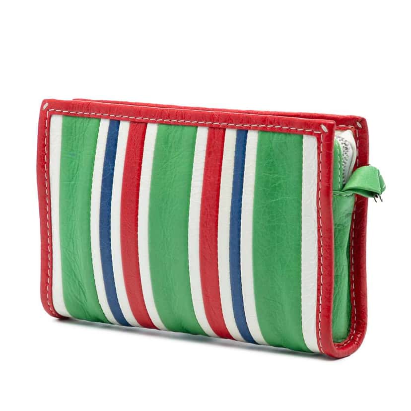 Balenciaga Lambskin Bazar Crossbody Green Leather Very good condition - Back View