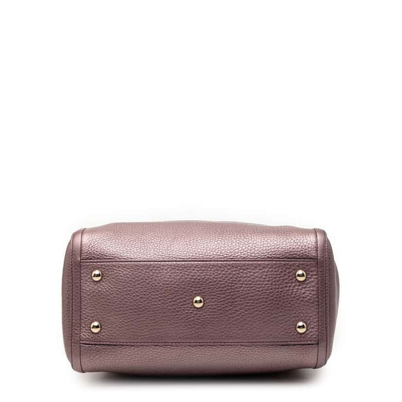 Gucci Small Calfskin Soho Satchel Purple Leather Very good condition - Inside View
