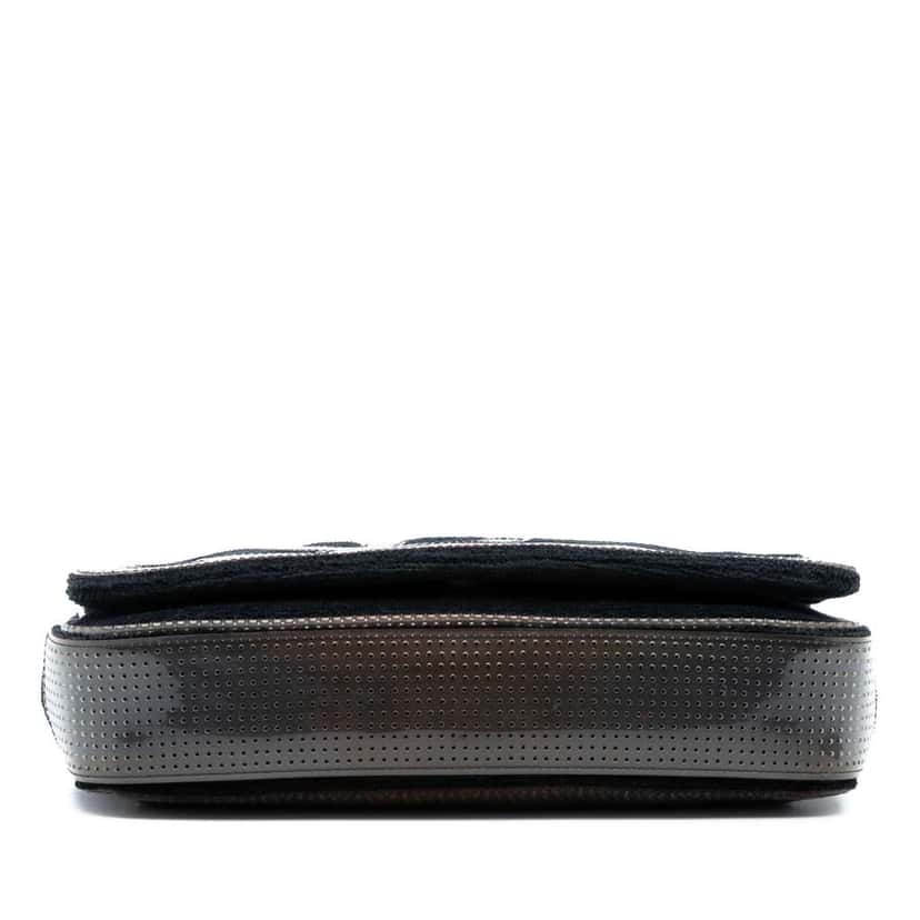 Chanel Terry Cloth CC Sport Line Shoulder Bag Black Cotton Very good condition - Inside View