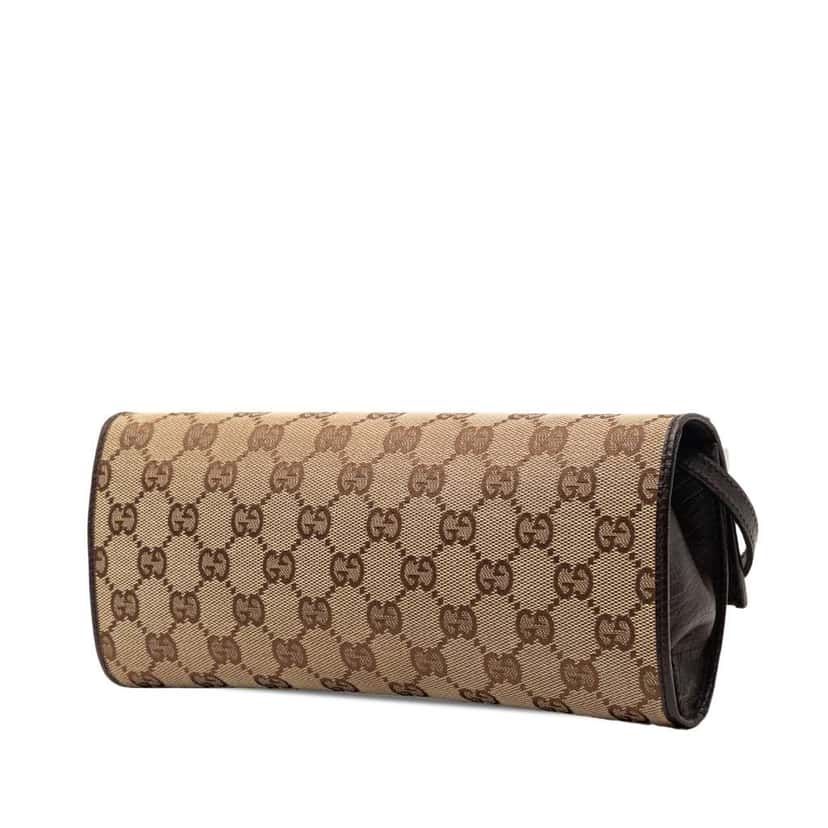 Gucci GG Canvas Bamboo Bar Crossbody Beige Canvas Very good condition - Back View