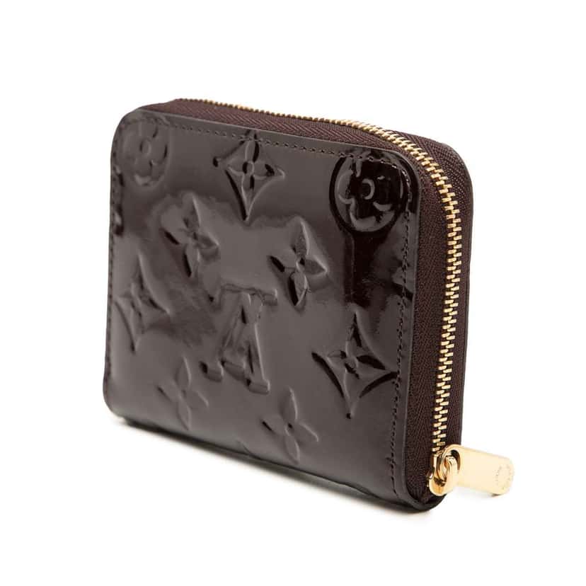 Louis Vuitton Monogram Vernis Zippy Coin Purse Purple Leather Very good condition - Back View