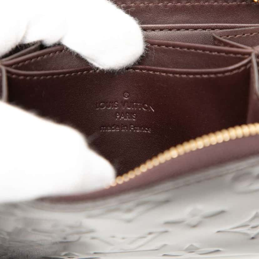 Louis Vuitton Monogram Vernis Zippy Coin Purse Purple Leather Very good condition - Box View