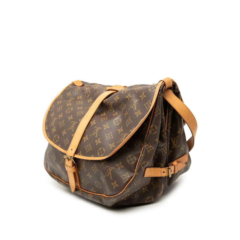 Louis Vuitton Monogram Saumur 35 Brown Very good condition - Back View