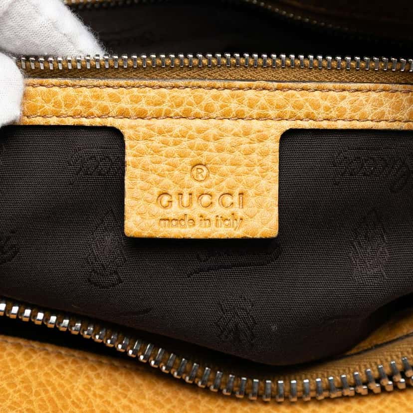 Gucci Large GG Canvas Bamboo Libeccio Tote Beige Canvas Very good condition - Box View