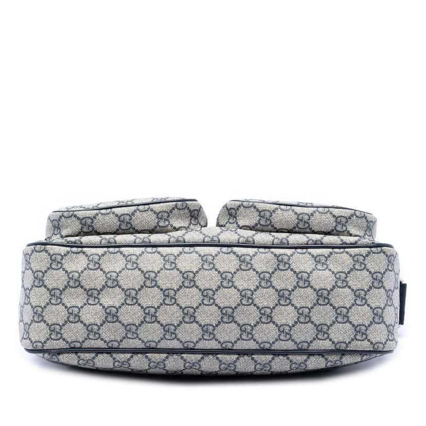 Gucci GG Supreme Double Pocket Crossbody Beige Canvas Very good condition - Inside View