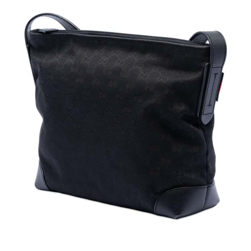 Gucci GG Canvas Web Crossbody Black Canvas Very good condition - Back View